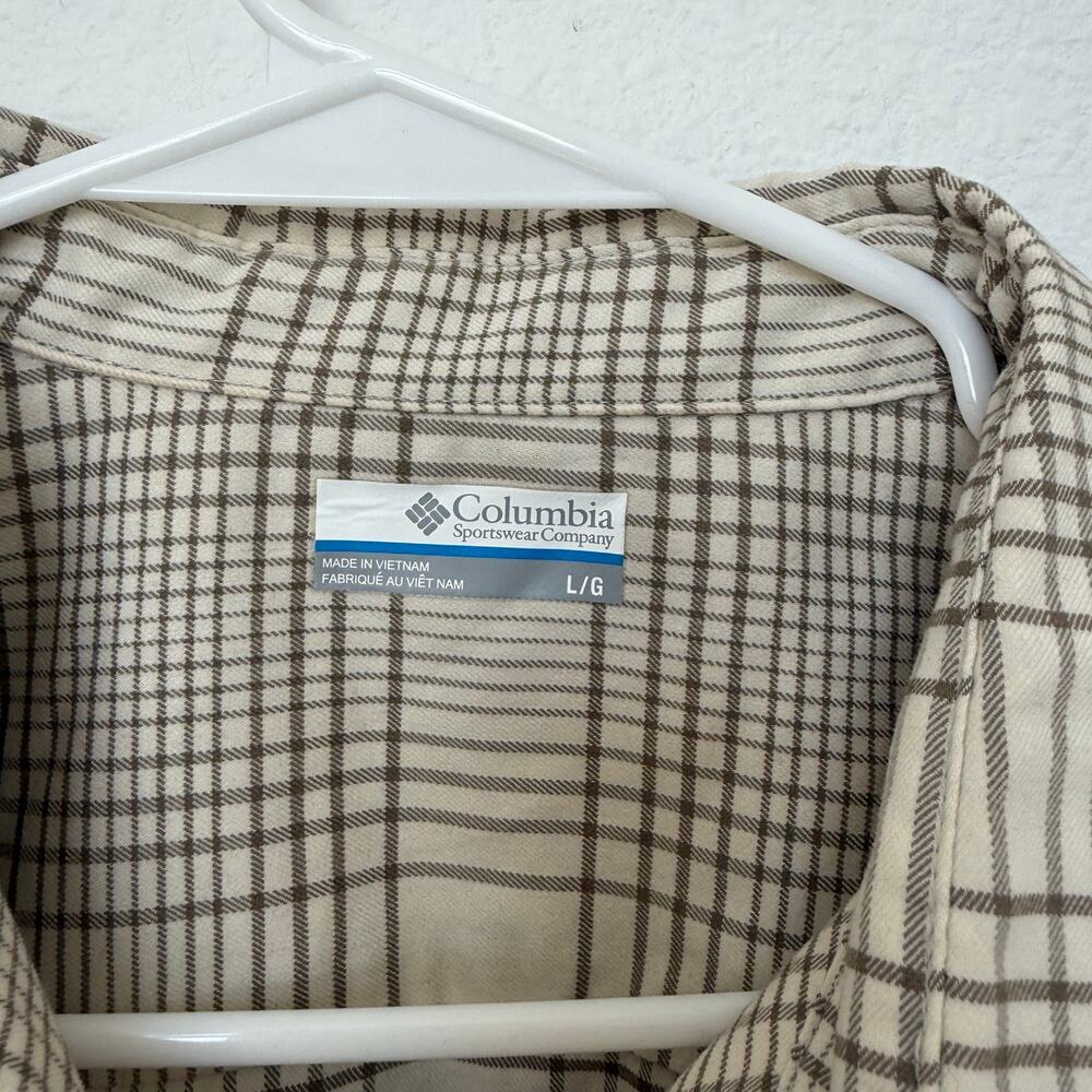 Columbia Women's Silver Ridge Long Sleeve Plaid Flannel Truffle Large - Picture 3 of 8